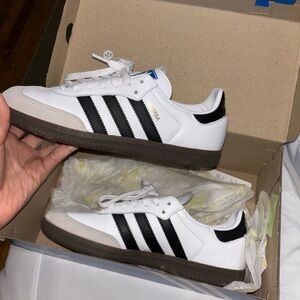 adidas Samba White and Black Sneakers